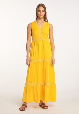 IZIA Dress in Yellow: front