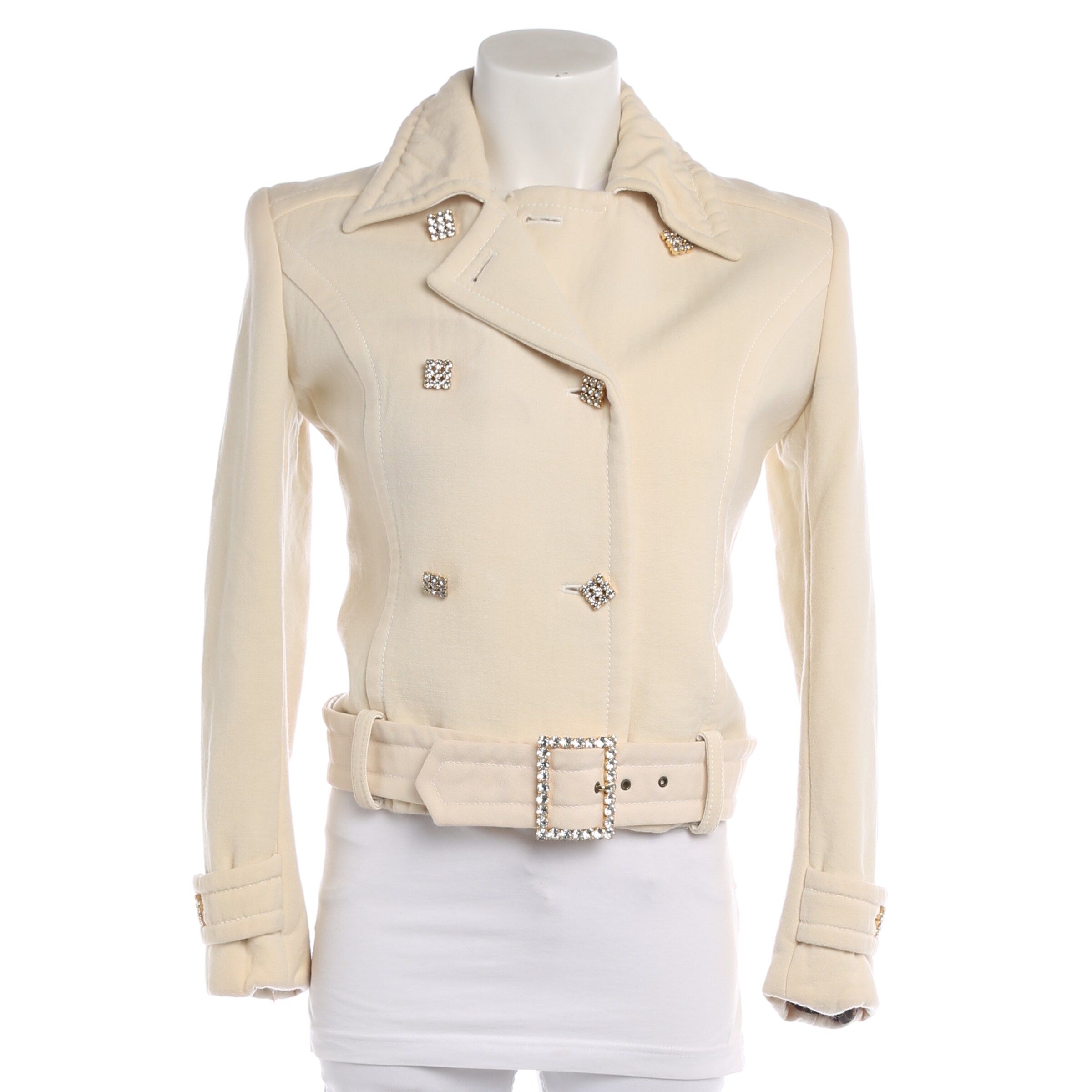 DOLCE & GABBANA Übergangsjacke 4XL in Weiß: Vorderseite