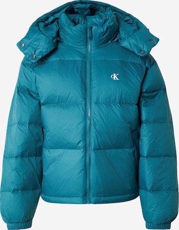 Calvin Klein Jeans Winter Jacket 'Essential' in Green: front