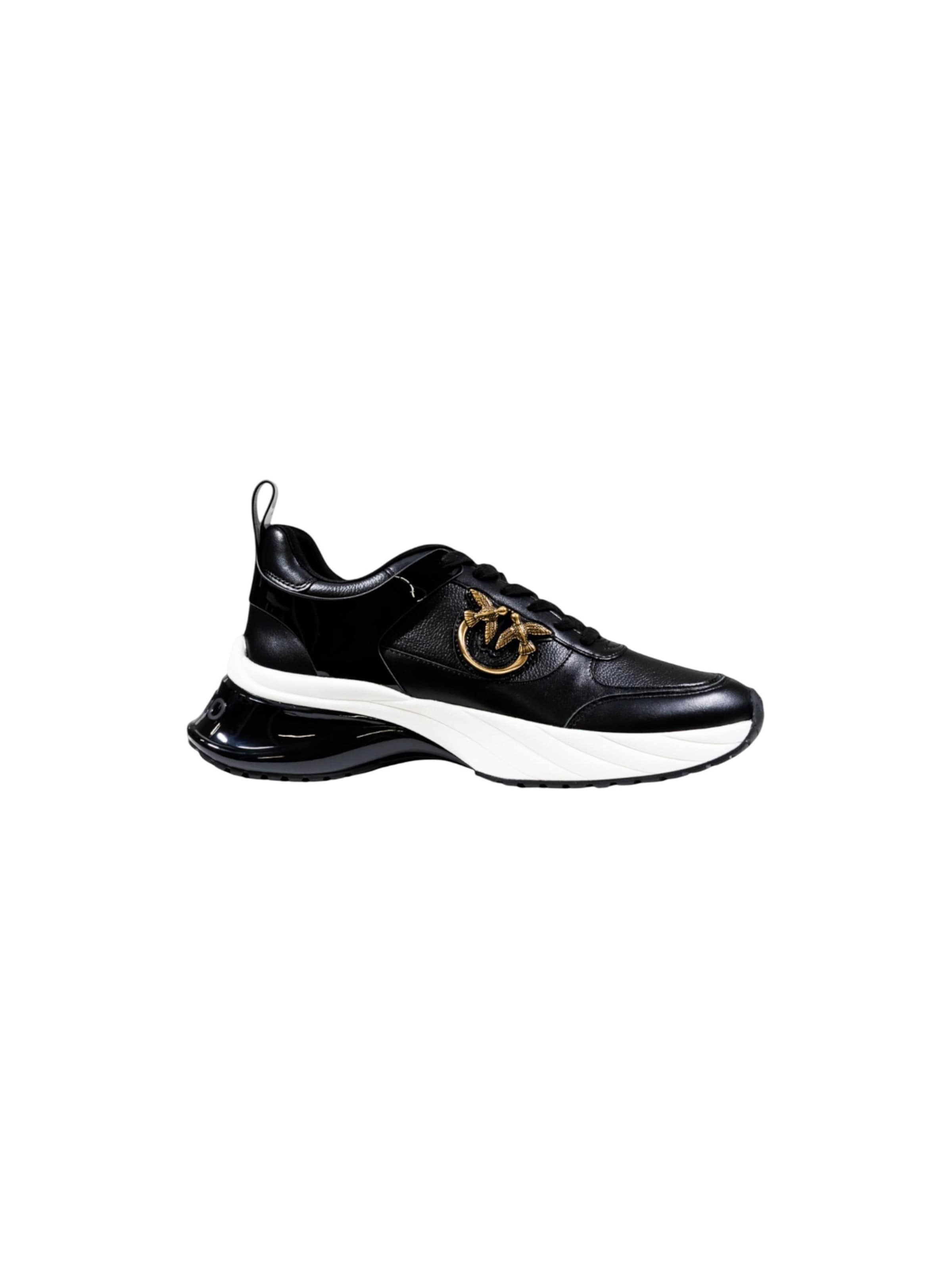 PINKO Sneakers laag 'ARIEL 02 - TUMBLED SS0027P025' in Zwart: voorkant