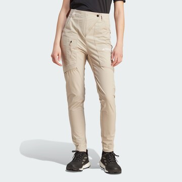 ADIDAS TERREX Slimfit Outdoorbroek 'Xperior' in Beige: voorkant