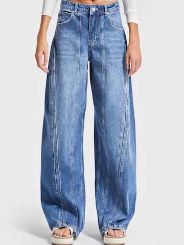 IT'S BASIC Regular Jeans 'Straight Mid Rise Jeans' in Blue: front