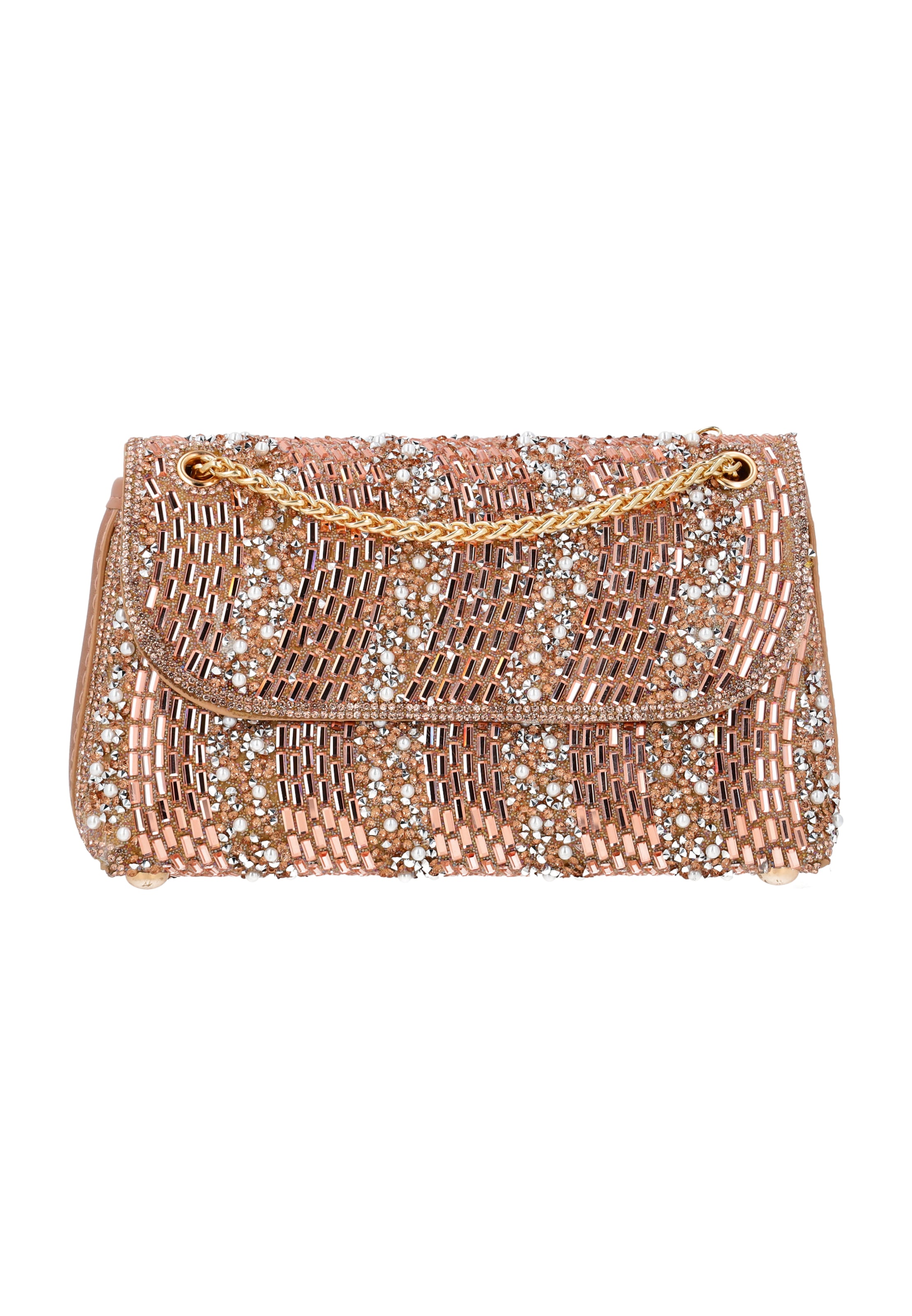 Sac bandoulière faina en rose : devant