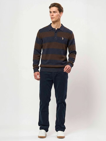 U.S. POLO ASSN. Regular fit Overhemd ' UMEthan ' in Bruin: voorkant