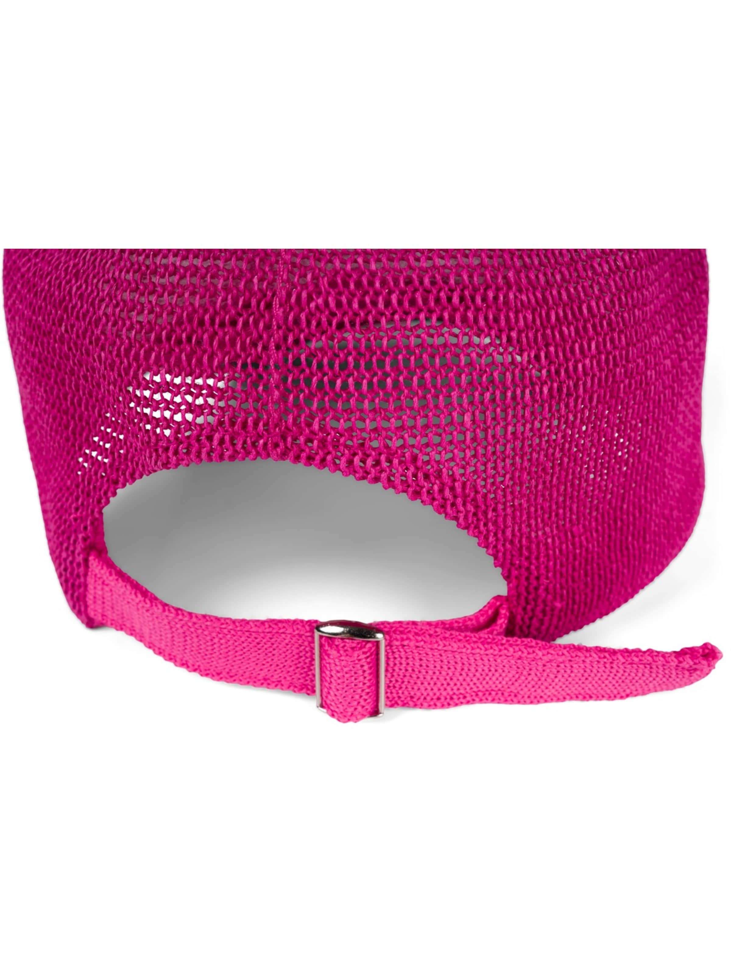 styleBREAKER Cap 'Papierstroh Baseball Cap' in Pink