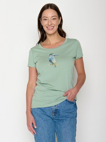 Maglietta 'Loves Bird Look' di GREENBOMB in verde: frontale