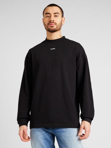 HUGO Sweatshirt 'Dapaso' in Black: front