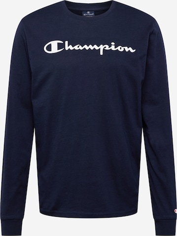 Champion Authentic Athletic Apparel Tričko – modrá: přední strana