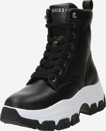 Bottines à lacets 'BISSONN' GUESS en noir : devant