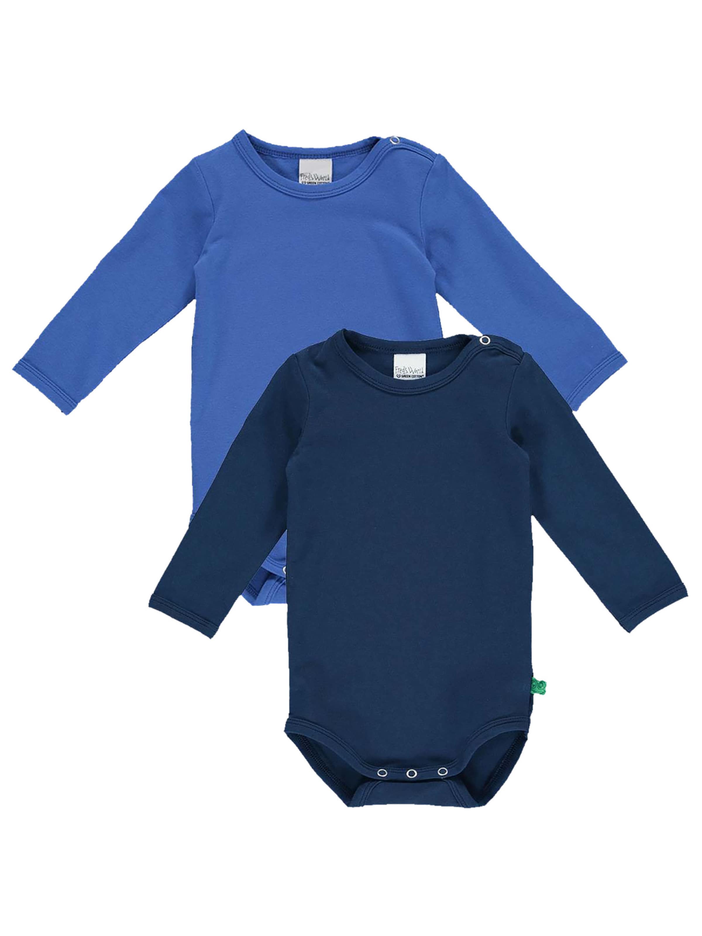 Barboteuse / body Fred's World by GREEN COTTON en bleu : devant