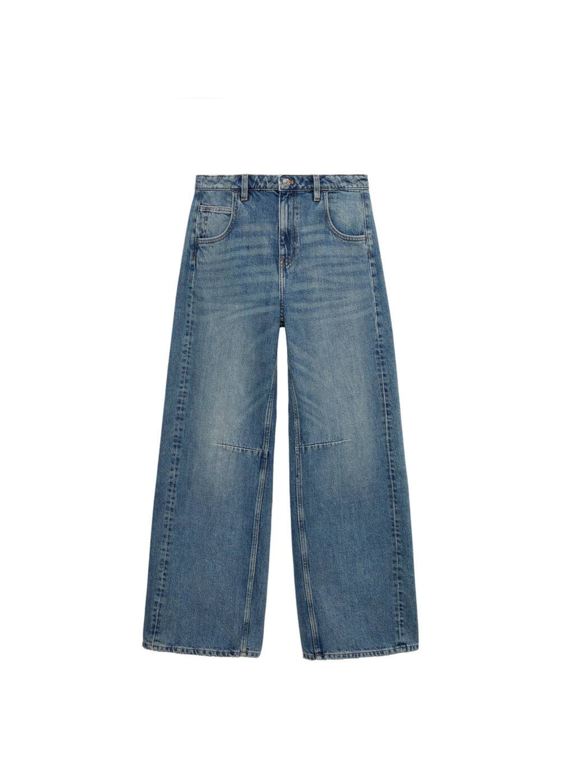 MANGO Wide Leg Farkut 'Astrid' värissä sininen: etupuoli