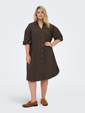Robe-chemise ONLY Carmakoma en marron