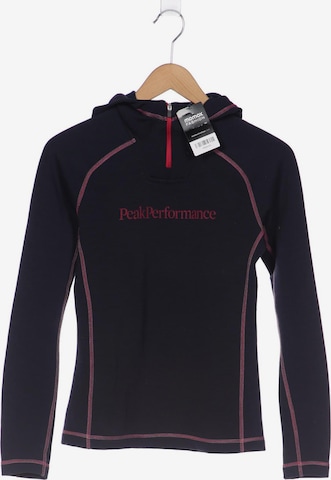 PEAK PERFORMANCE Sweatshirt & Zip-Up Hoodie in S in Blue: front