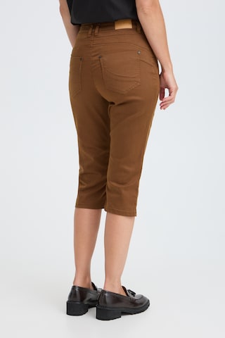 PULZ Jeans - Slimfit Pantalón ' Rosita' en marrón