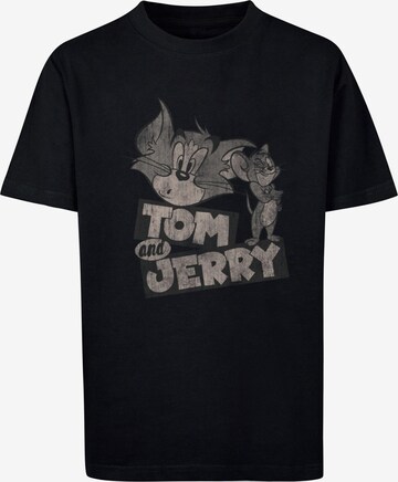 Maglietta 'Tom And Jerry - Cartoon' di ABSOLUTE CULT in nero: frontale