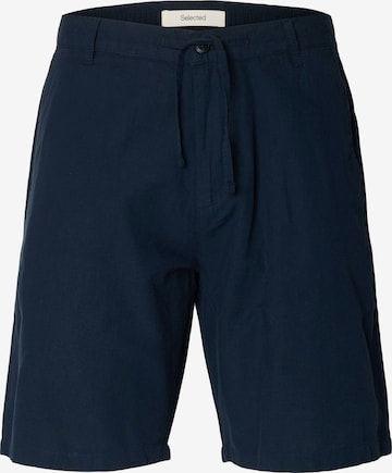 Regular Pantalon chino 'SLHSUN' SELECTED en bleu : devant