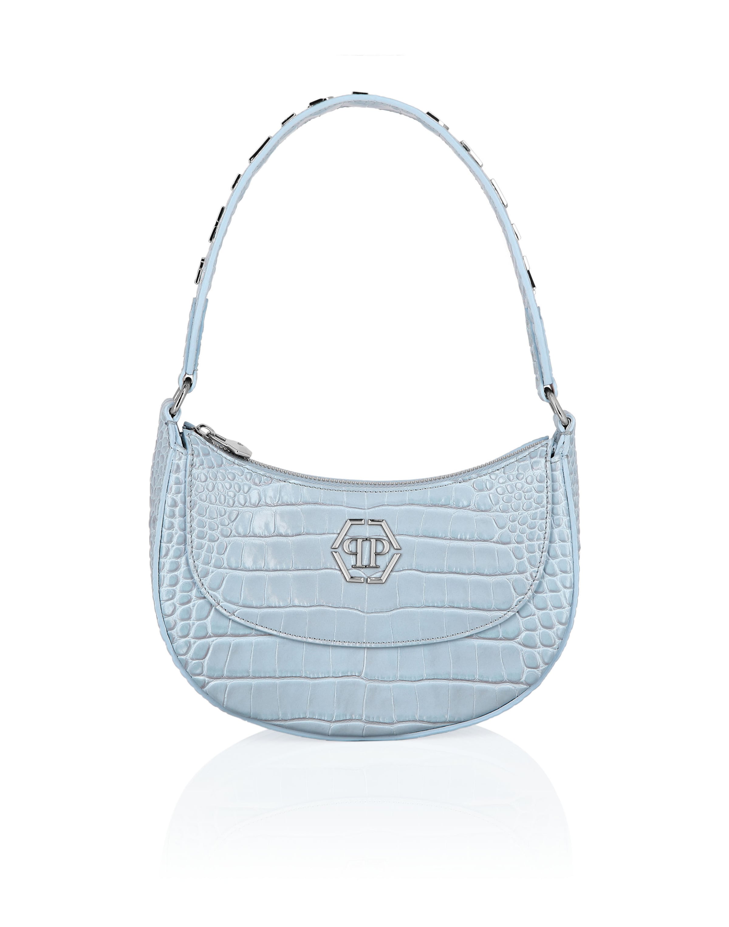 Philipp Plein - Malas de tiracolo em azul: frente