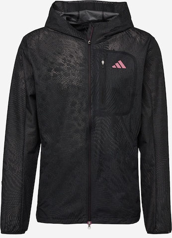 ADIDAS PERFORMANCE Sports jacket 'Adizero Engineered Membrane' in Black: front