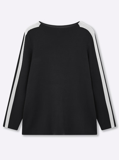 SHEEGO Pull-over en noir / blanc, Vue avec produit