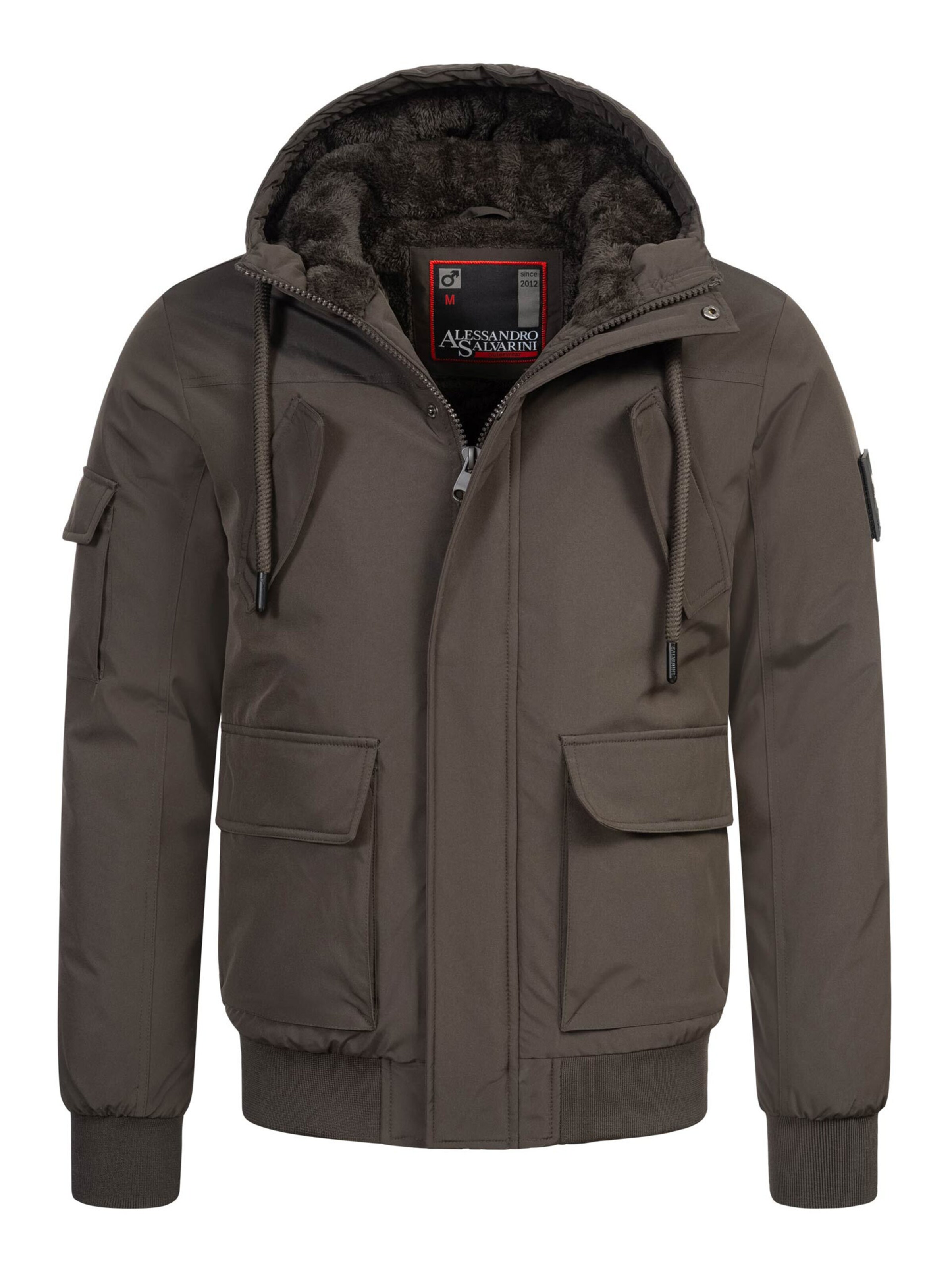 Alessandro Salvarini Winter jacket 'AS432' in Grey