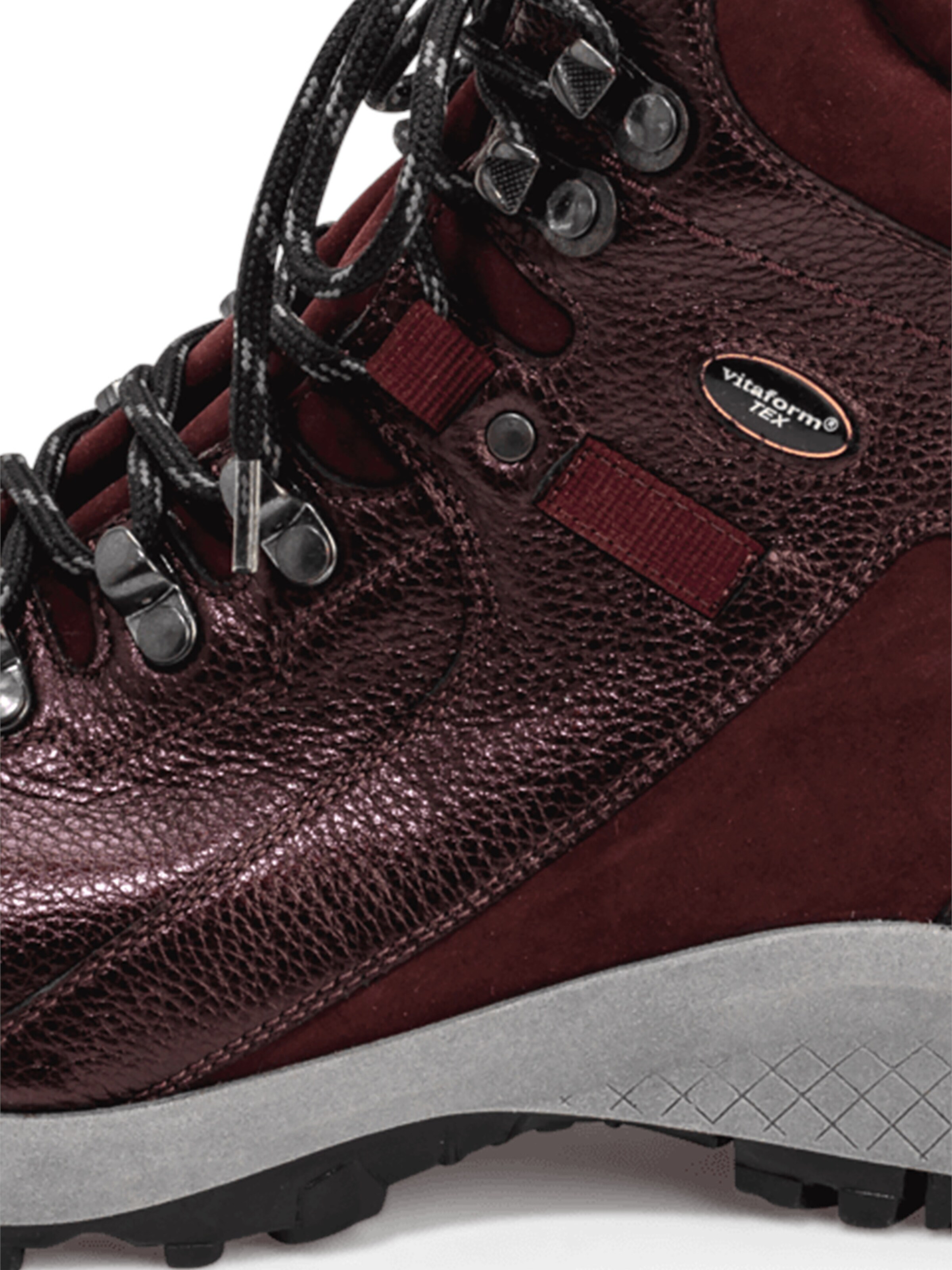 VITAFORM Lace-Up Ankle Boots in Red