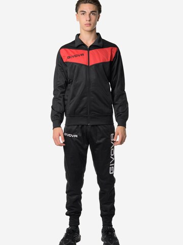 Completo sportivo 'Tuta sportiva Unisex Givova Visa in triacetato TR018 TUTA VISA TRIACETATO GIVOVA' di Givova in rosso: frontale