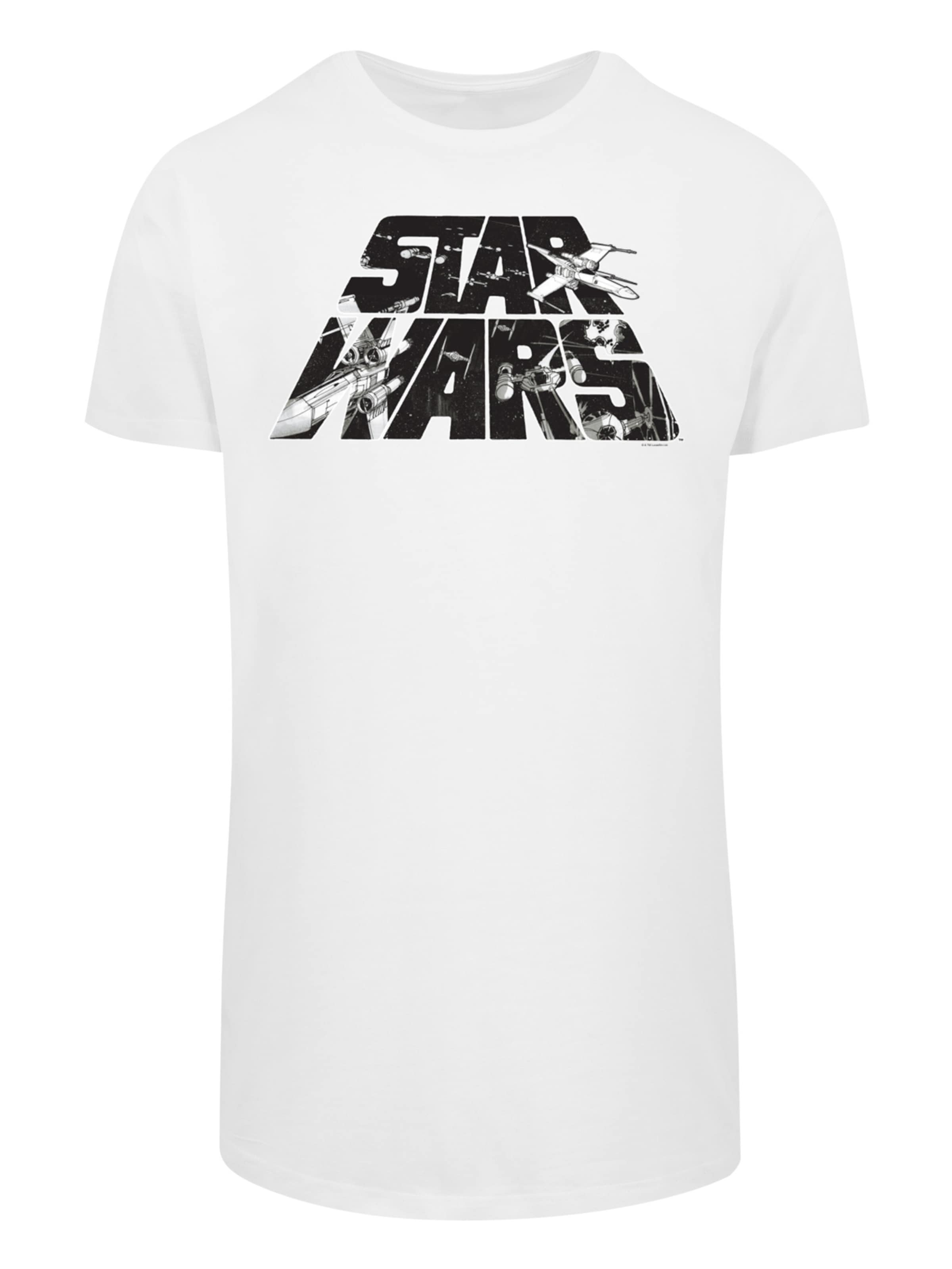 T-Shirt 'Star Wars - Space' F4NT4STIC en blanc : devant