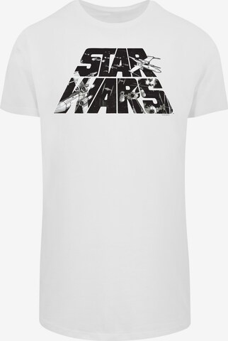 F4NT4STIC Shirt 'Star Wars - Space' in Wit: voorkant