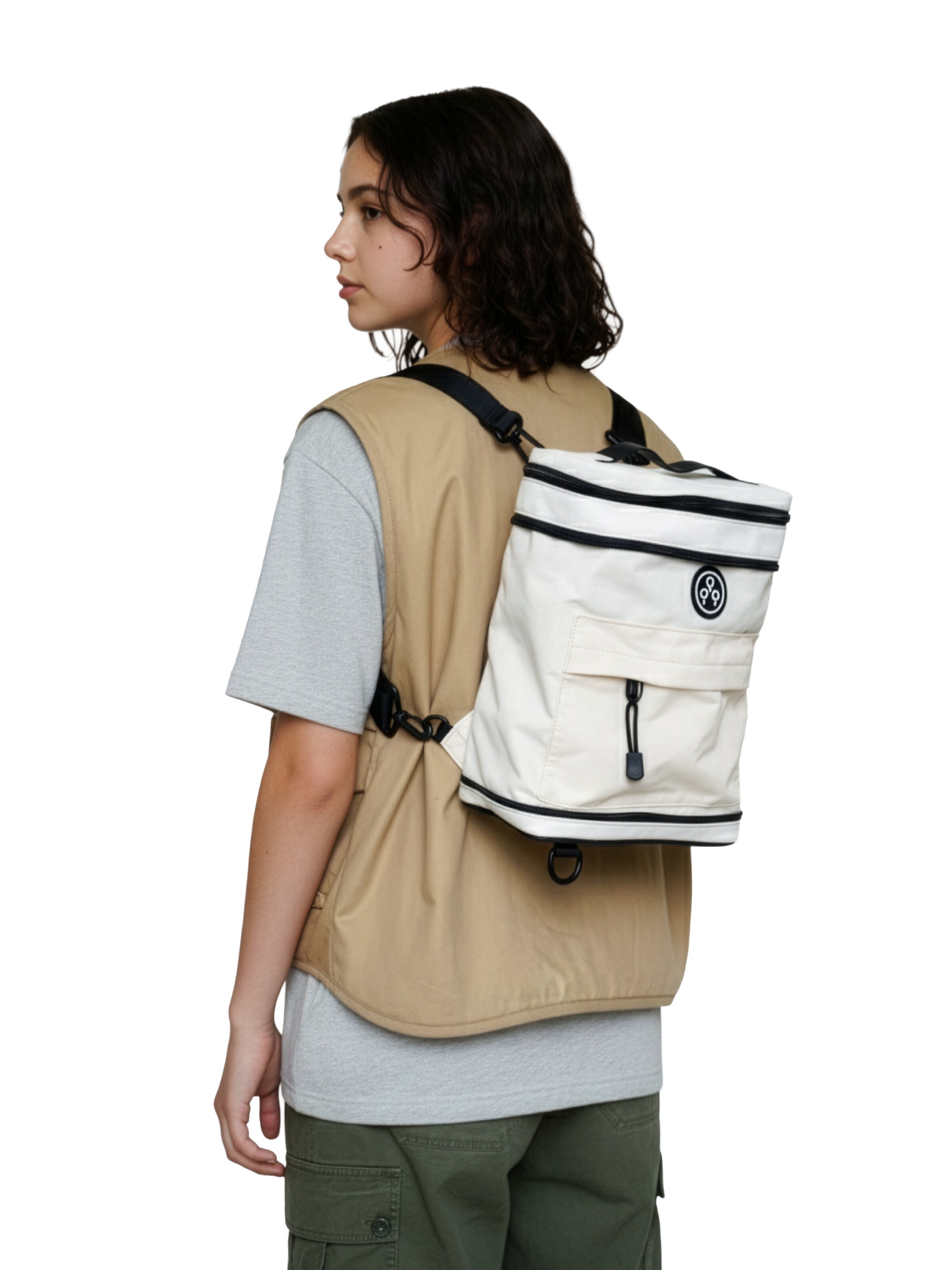 KIWEE Axelremsväska 'Sandwich Mini' i vit