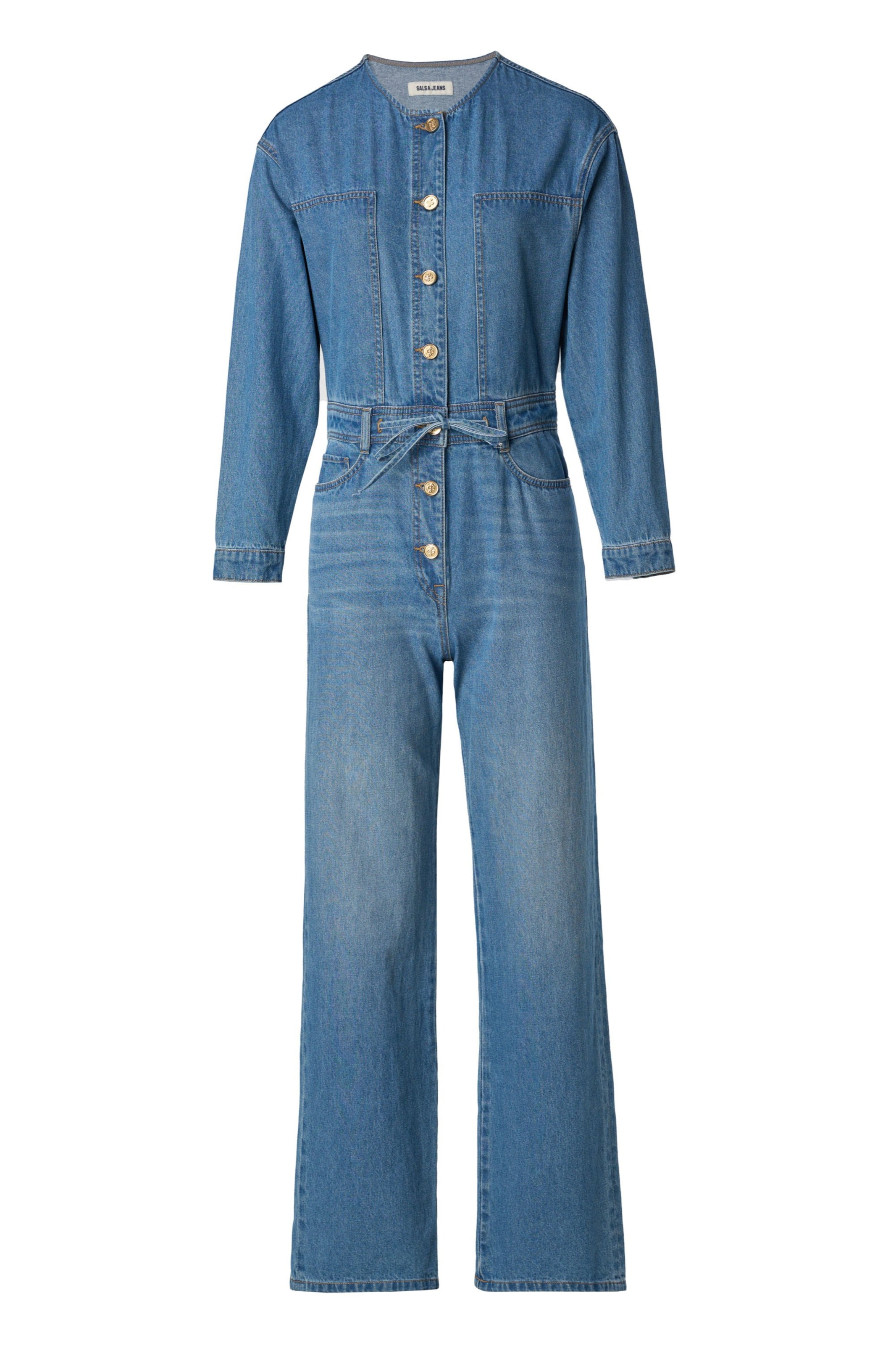 Salsa Jeans Jumpsuit in Blauw: voorkant