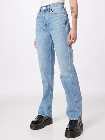 RE/DONE Regular Jeans in Blau: predná strana