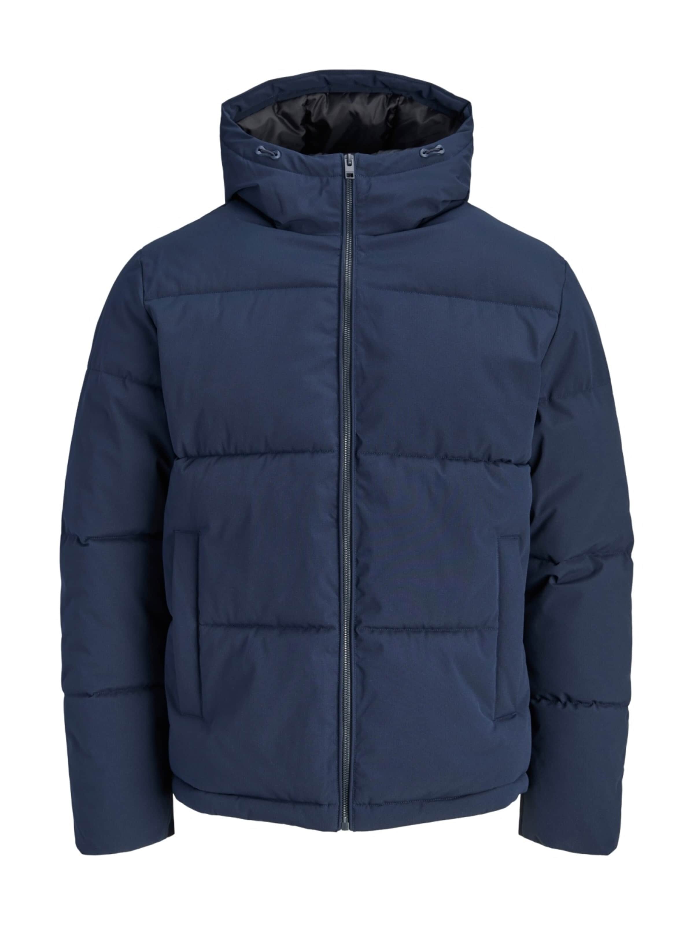 Geacă outdoor 'Jack & Jones Geaca barbati, cu gluga, Regular fit, JJGALAXY, Bleumarin inchis' de la JACK & JONES pe albastru