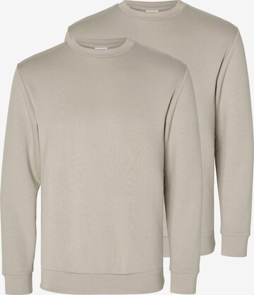 SELECTED Sweatshirt 'Emanuel' in Beige: front