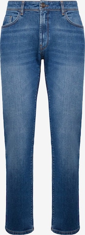 Coupe slim Jean Boggi Milano en bleu : devant