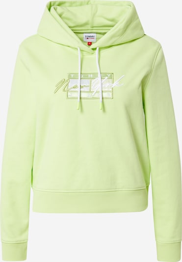Tommy Jeans Sweatshirt in limette / weiß, Produktansicht