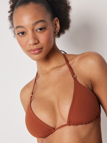 CALZEDONIA Triangle Bikini Top 'Premium Fit' in Brown