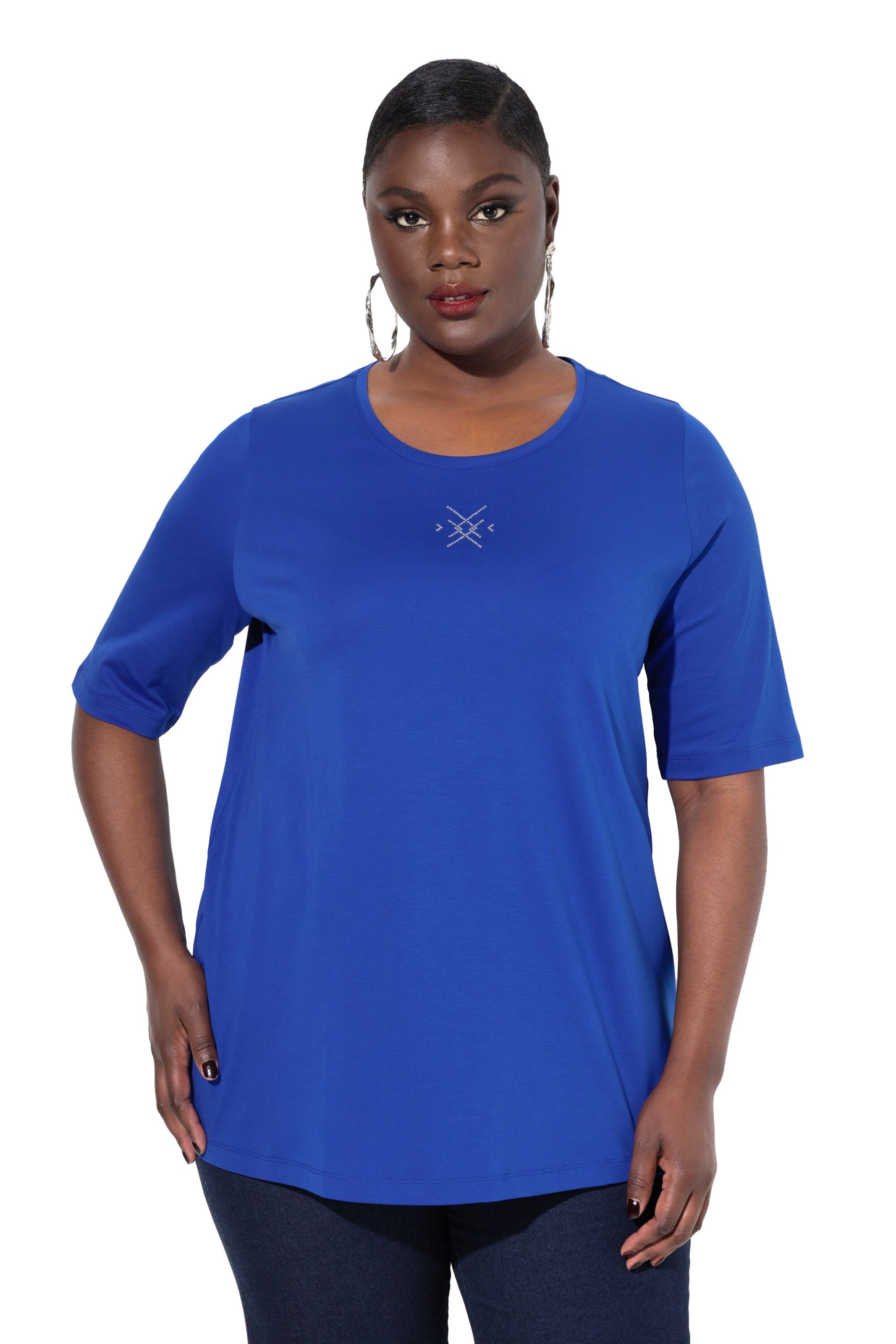Ulla Popken Shirt in Blauw: voorkant