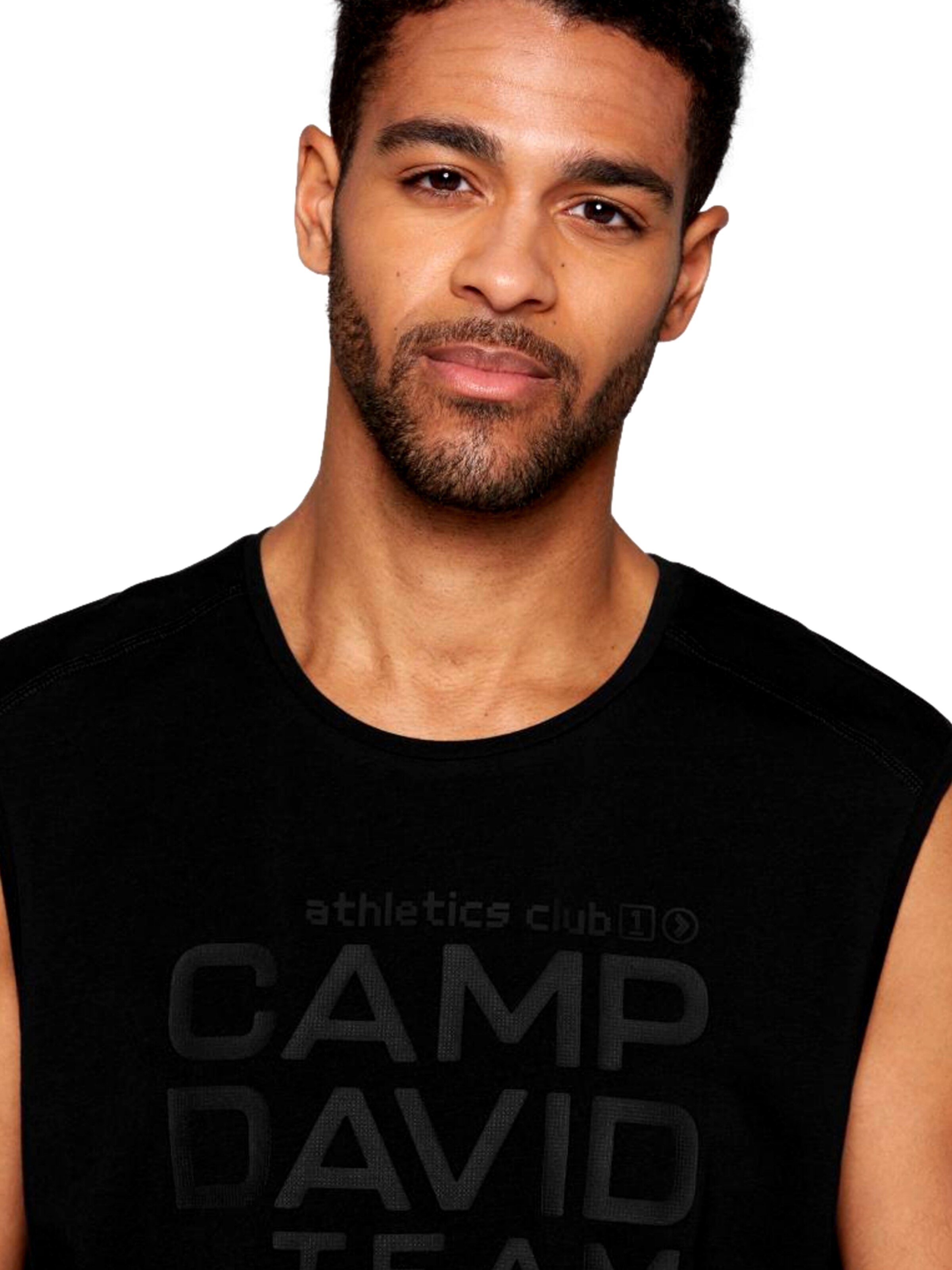 CAMP DAVID Tričko - Čierna