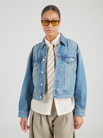 Calvin Klein Jeans Prehodna jakna | modra barva: sprednja stran