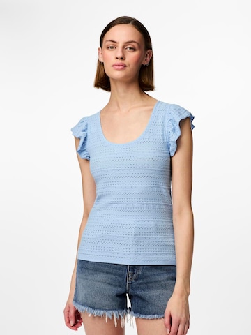 PIECES Blouse 'KELMA' in Blauw: voorkant