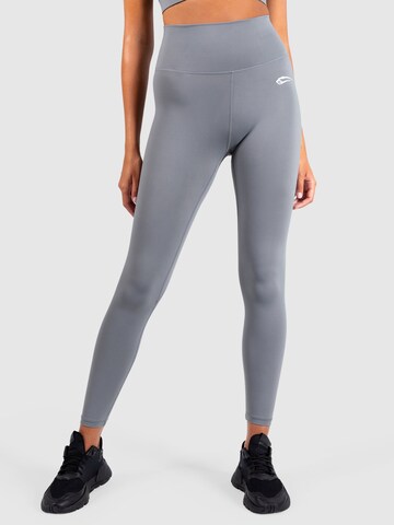 Skinny Pantalon de sport 'Affectionate' Smilodox en gris : devant