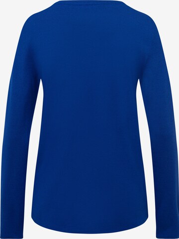 Hanro Longsleeve ' Sleep & Lounge ' in Blau