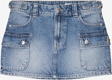 Bershka Пола в синьо: отпред