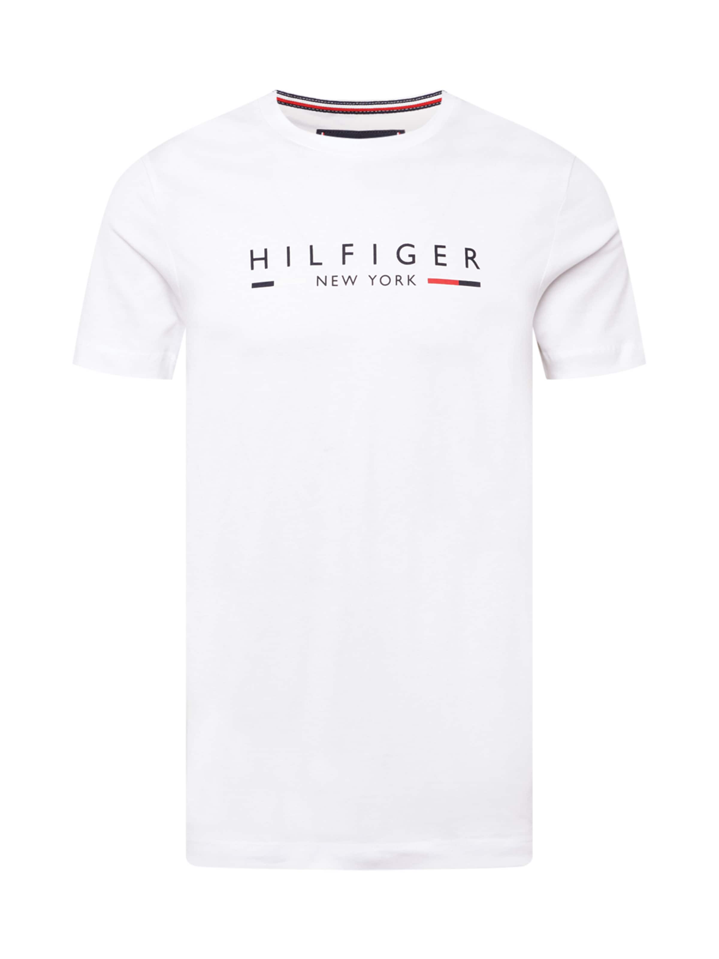 TOMMY HILFIGER Футболка 'Slim NYC Logo' в Белый: спереди