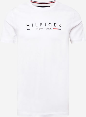 balta TOMMY HILFIGER Marškinėliai 'New York': priekis