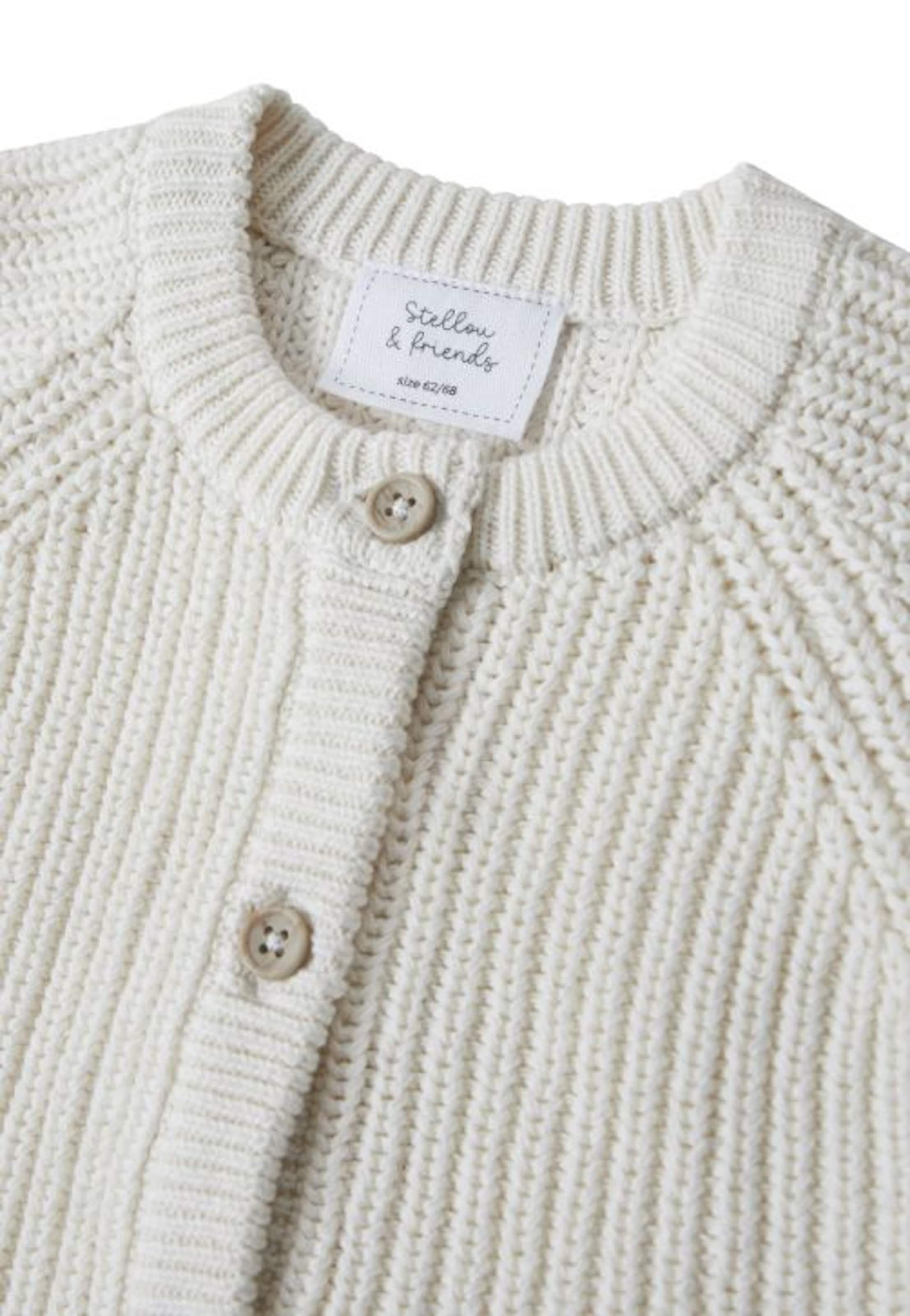 Stellou & Friends Knit cardigan in White