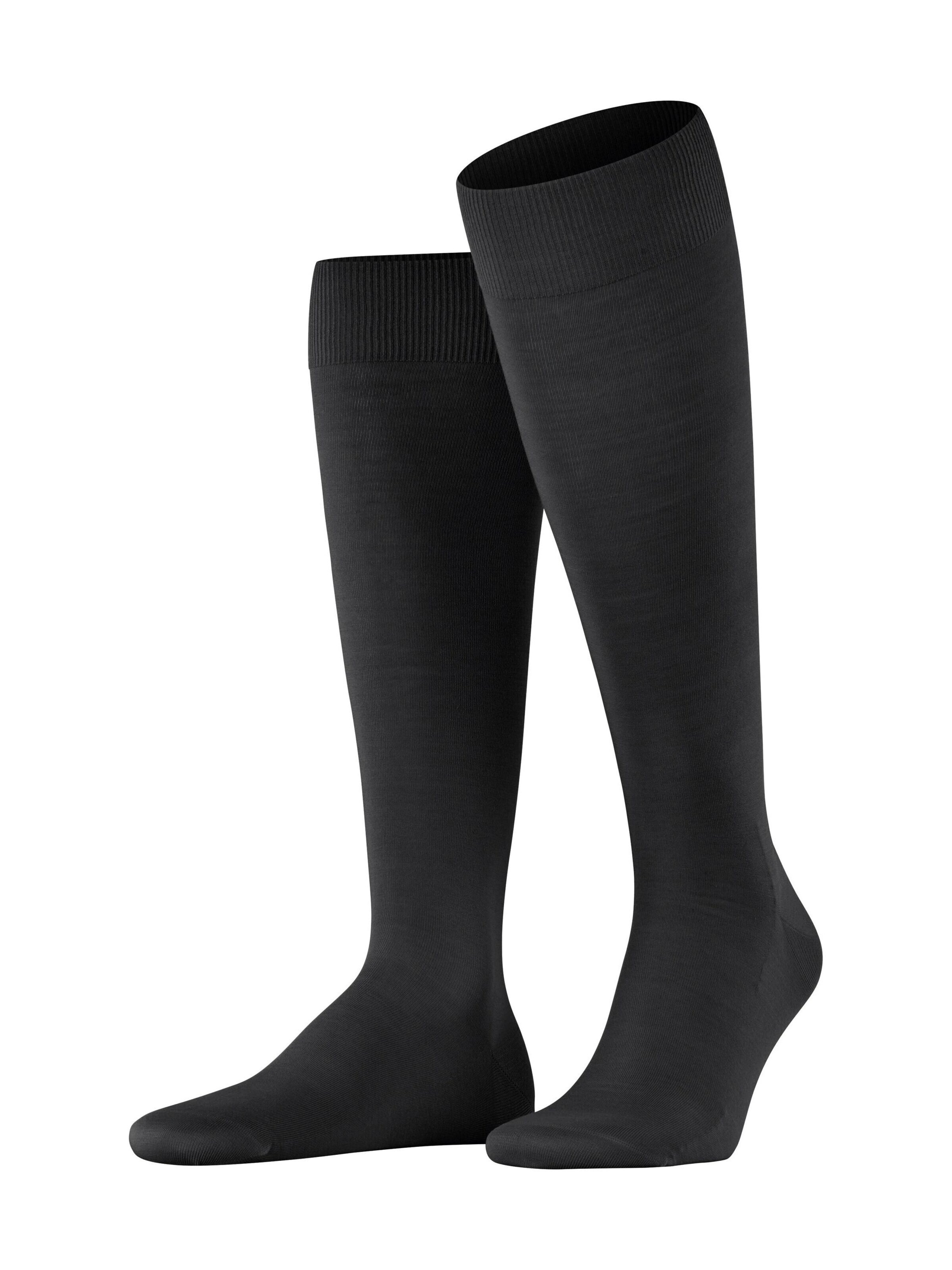 FALKE Kniestrümpfe 'ClimaWool'‌‌‌‌‌ in Schwarz: Vorderseite