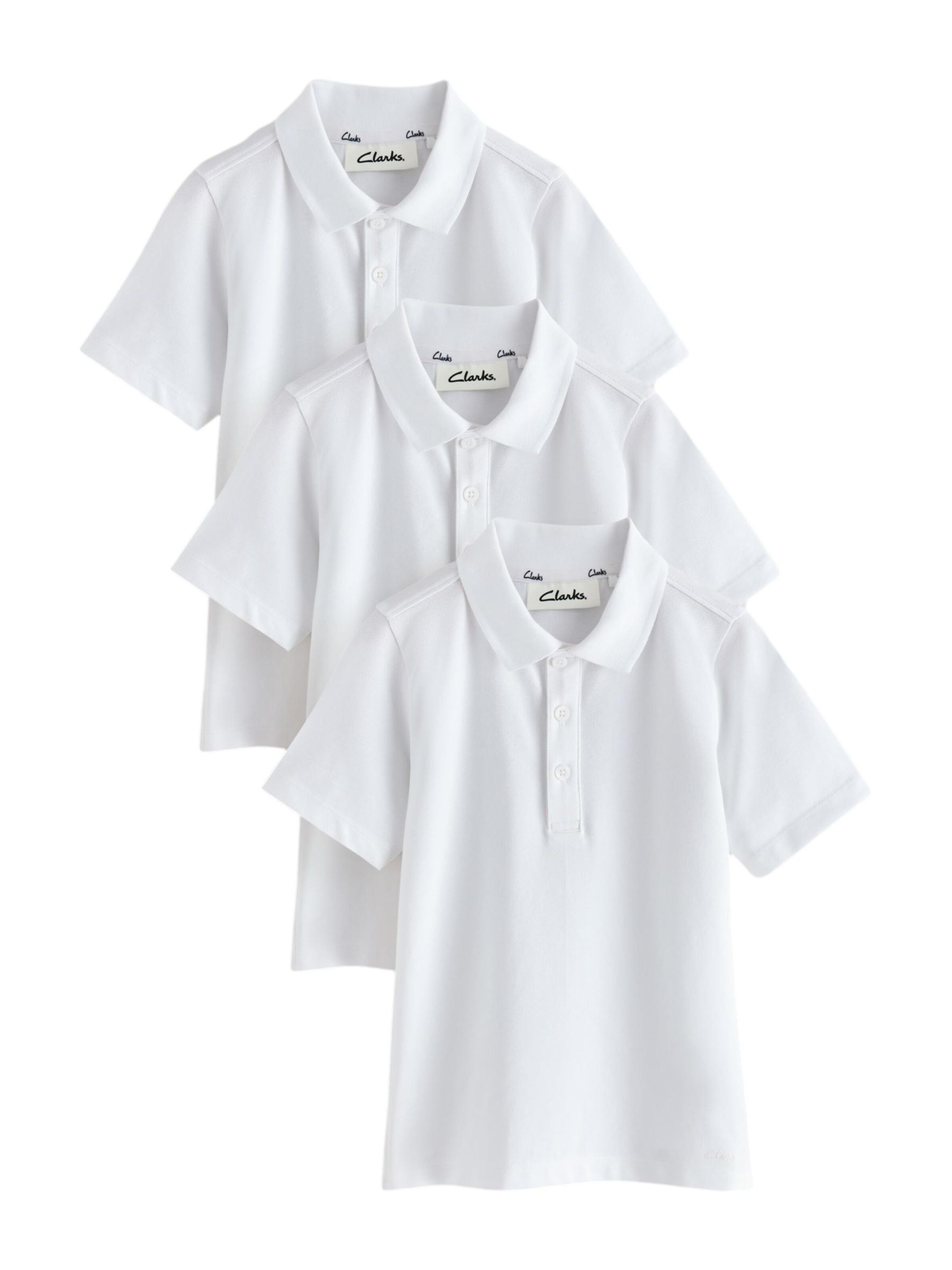 CLARKS Poloshirt in Weiß: Vorderseite