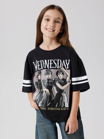 NAME IT Футболка 'NKFJixina Wednesday' в Черный: спереди