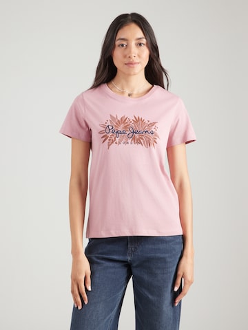 Pepe Jeans Μπλουζάκι 'CRISTINA' σε ροζ: μπροστά